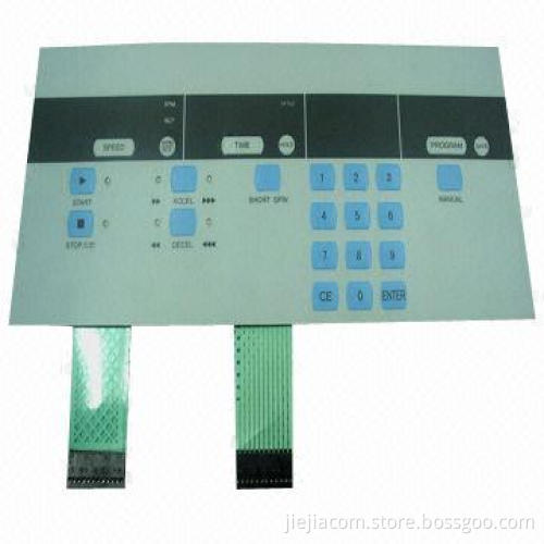 Auto type matte PET embossed metal dome LED membrane switches keypad